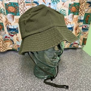 Olive green bucket hat #P57